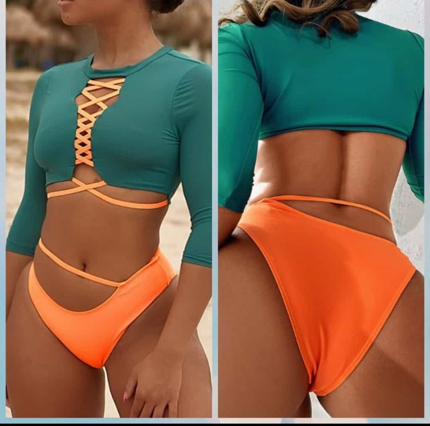 Long Sleeve 2pcs swimwear