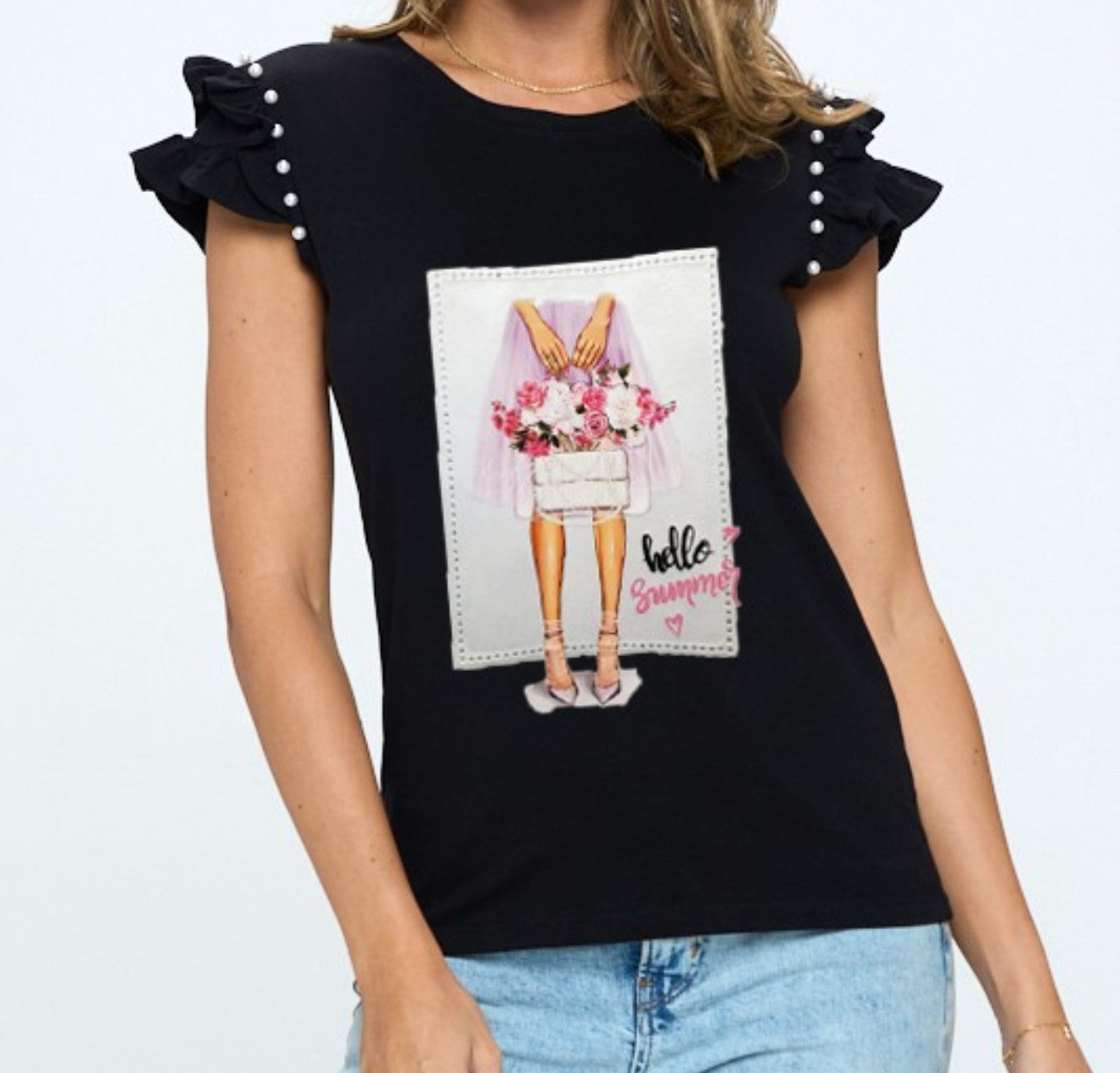 Hello Summer Black Top