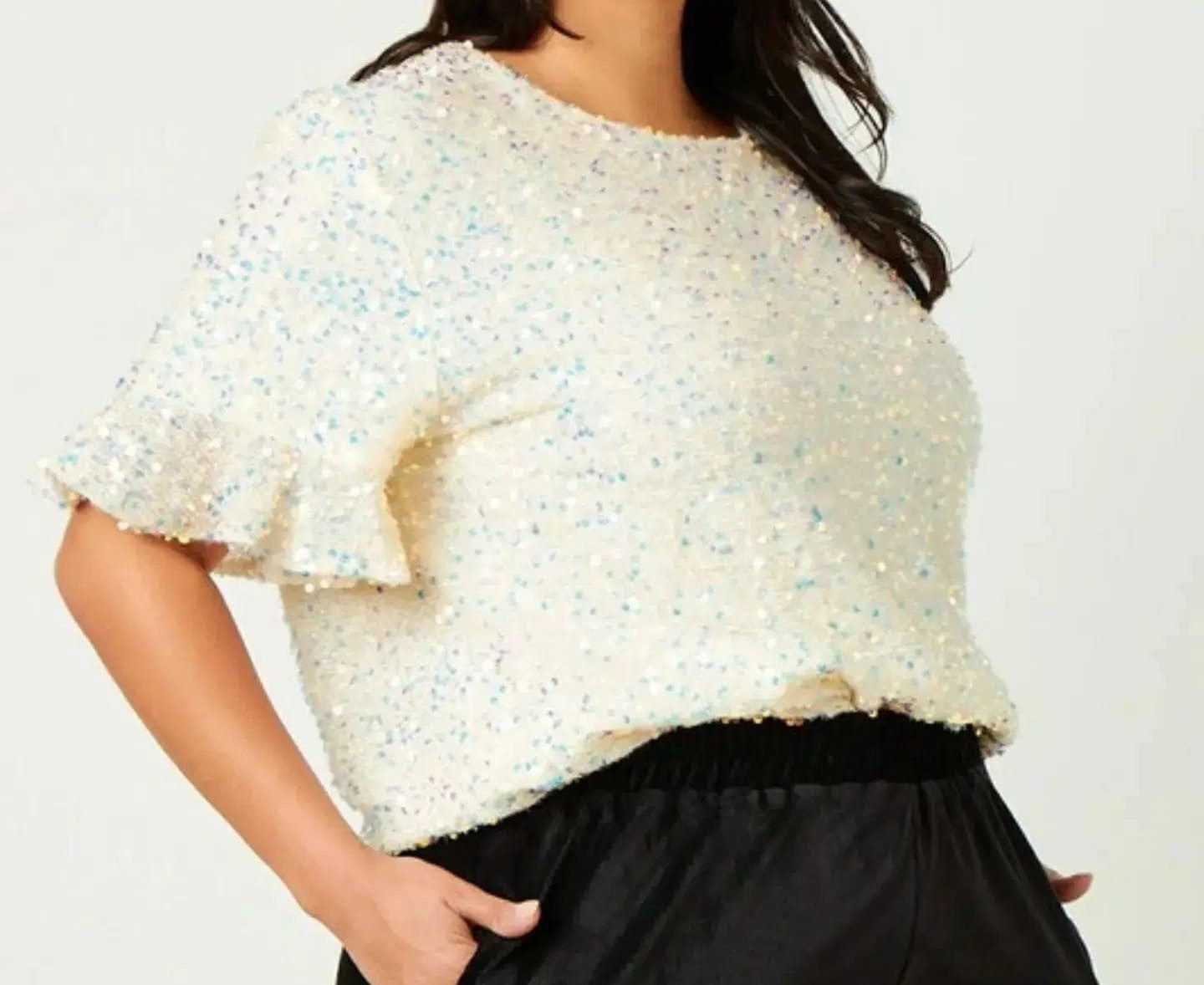 Snow Sequin top
