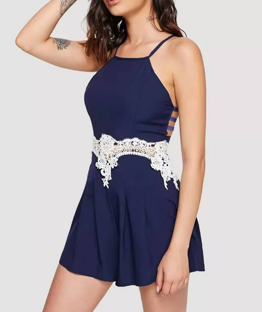 Navy Romper