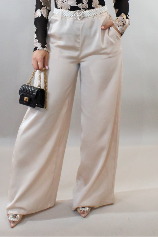 Old Money Champagne Pants