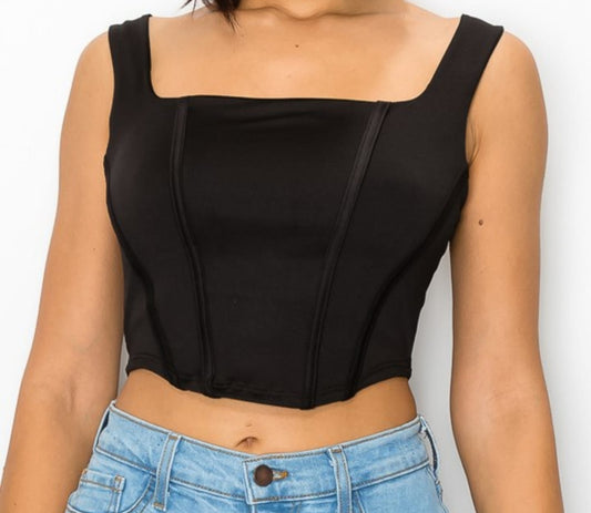Corset Black Top